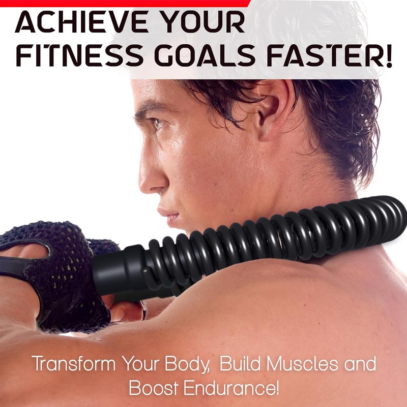 Zenooze 's Power Twister Flex Bar, The Ultimate Upper Body Exercise Equipment for Strengthening Your Chest Workout, Shoulders,Biceps, Arms, Forearm Strengthener, Resorte para Hacer Ejercicio - Image 2